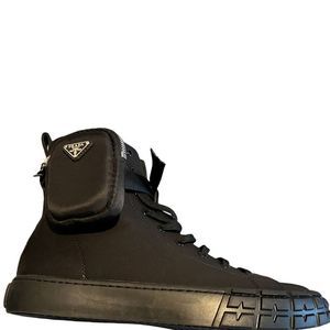 High Top Sneakers with Removable Zipper Pouch